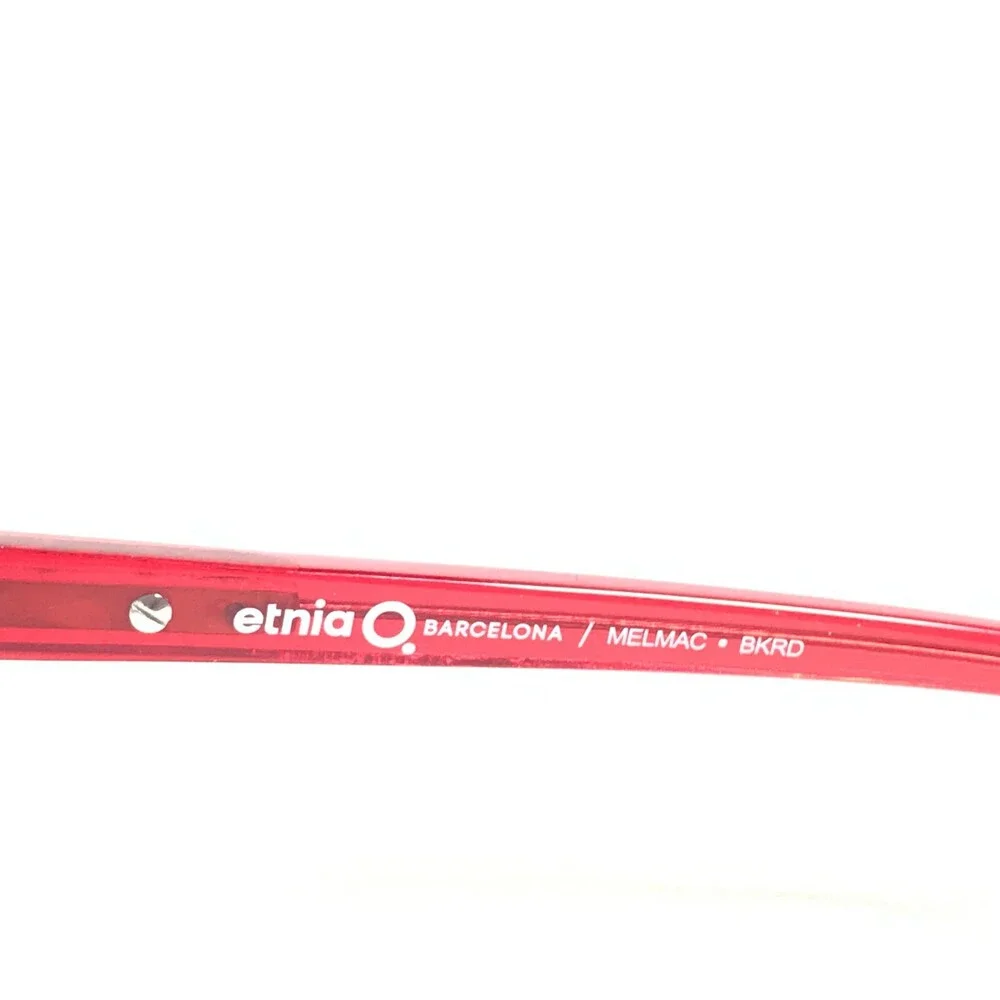 Etnia Barcelona Petite Eyeglasses Frames MELMAC BKRD Black Clear Red 48-15-125